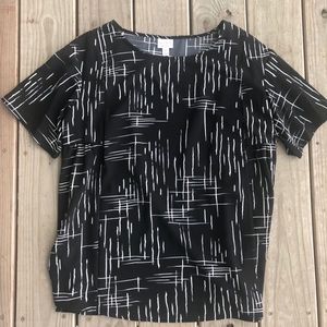 Black and white dress shirt